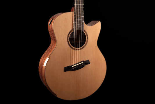 AVENIR 25 SERIES AUDITORIUM SITKA SPRUCE FLAMED WALNUT FAN FRET